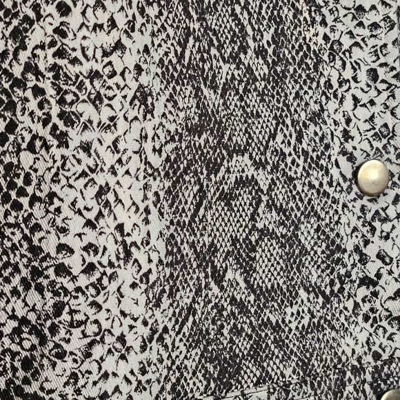 Vintage 90s Blue Tint Equestrian Designs Snake Print Button Up Jacket Size Small - Picture 5 of 9
